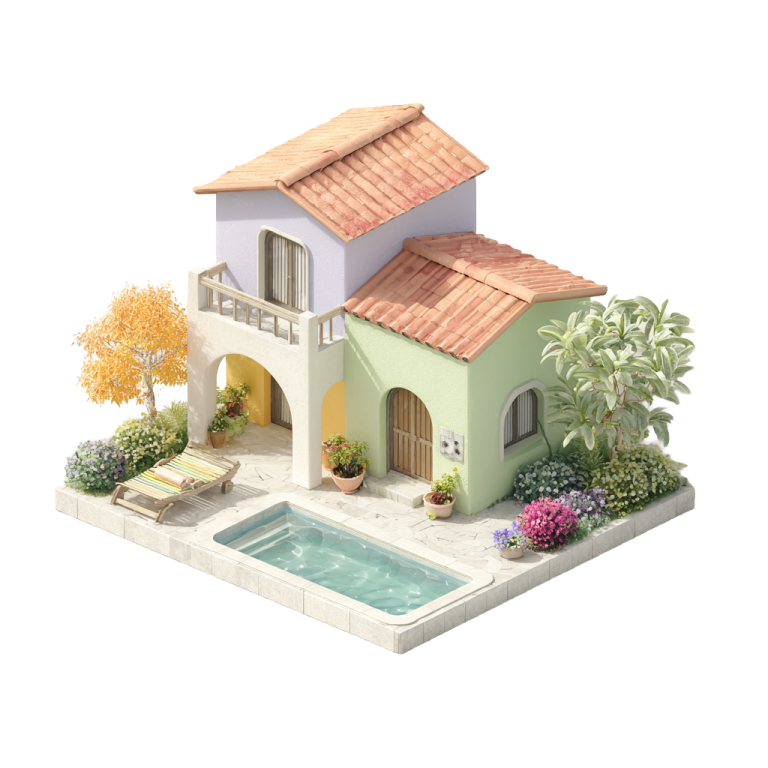 Illustration d'une maison individuelle représentant les constructeurs de maisons individuelles ciblés par le configurateur 3D