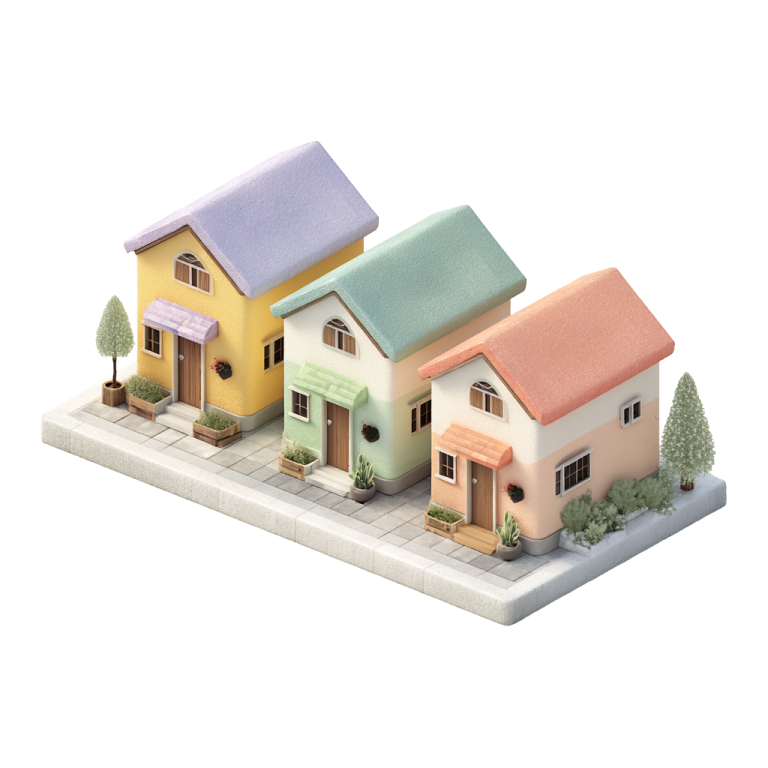 Illustration d'un lotissement représentant les promoteurs immobiliers ciblés par le configurateur 3D