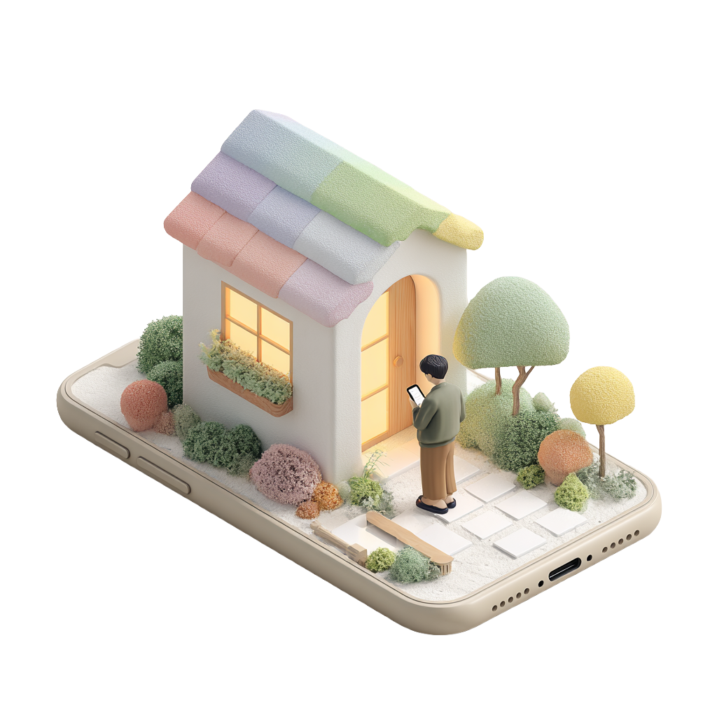 Illustration d'une maison individuelle personnalisable dans le configurateur 3D pour l'immobilier Renouvel