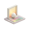 Illustration d'un objet 3D passant un portail