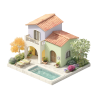 Illustration d'une maison individuelle représentant les constructeurs de maisons individuelles ciblés par le configurateur 3D