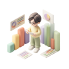 Illustration d'un personnage mesurant des données et des graphiques